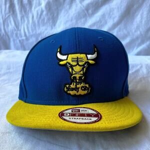 Chicago Bulls Windy City New Era 9Fifty Strapback Hat Cap Blue/Yellow